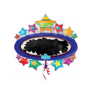 Ballon inkl. Stift - Bright Star Black Board Marquee