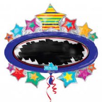 Ballon inkl. Stift - Bright Star Black Board Marquee