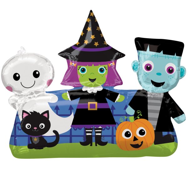 Folienballon Halloween Freunde - XXL - 82cm/0,07m³