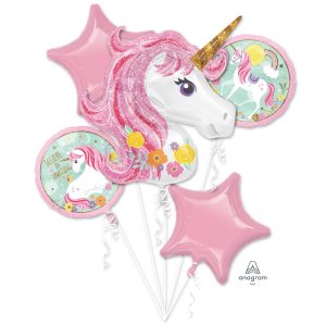 Folienballon - Figur Einhornkopf Rosa - XXL -...