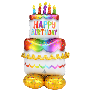 Ballon Birthday Cake - XXXXL/Folie/AirLoonz - 134cm