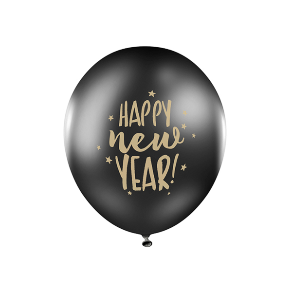Latexballon-Set - Motiv Happy New Year 2.0- S - 28 cm / 0,02 m³ (6)