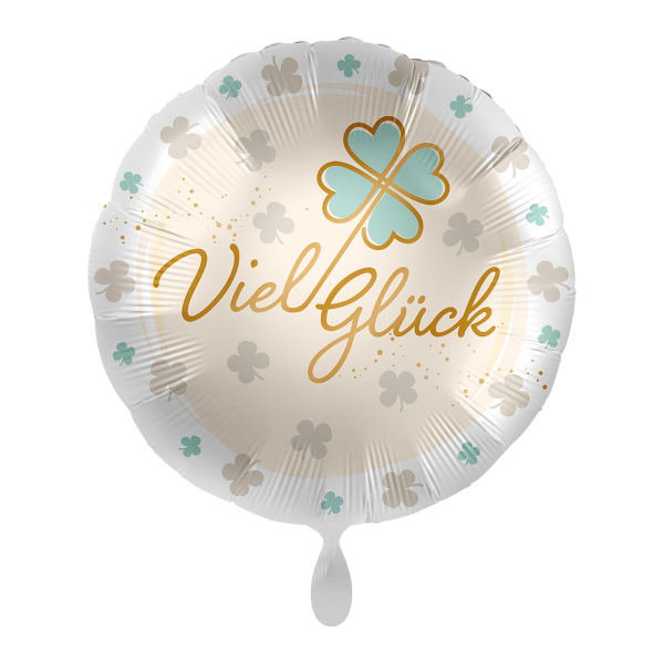 Folienballon - Motiv Viel Glück Kleeblatt - S - 45...