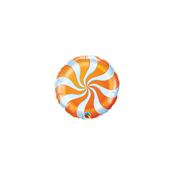 Ballon Candy Swirl Orange - S/Folie - 45cm/0,02m³