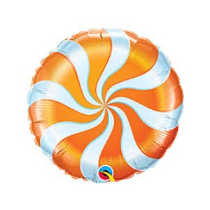 Folienballon - Motiv Candy Swirl Orange - S -...