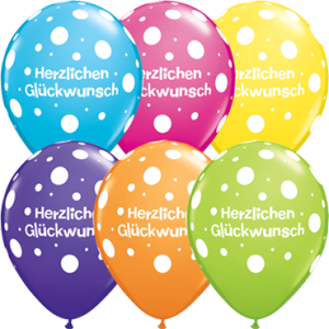 Latexballon - Motiv Herzlichen Glückwunsch -S - 28...