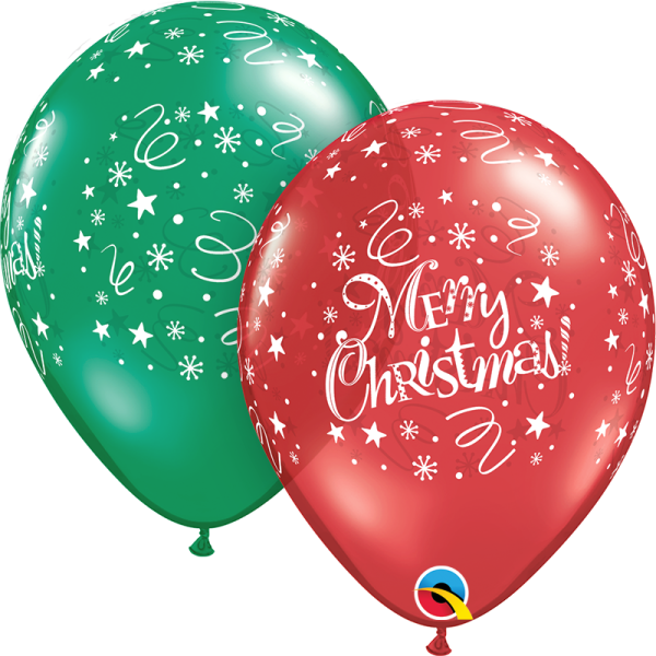 Latexballon Motiv Merry Christmas Festive