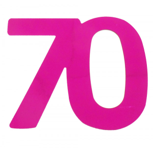 Flitter-Zahl 70 Pink