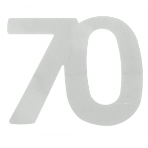 Flitter-Zahl 70 Silber