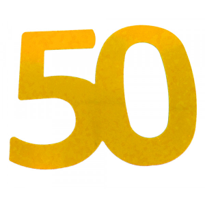 Flitter-Zahl 50 Gold