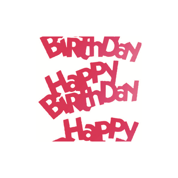 Flitter-Schriftzug Happy Birthday Pink