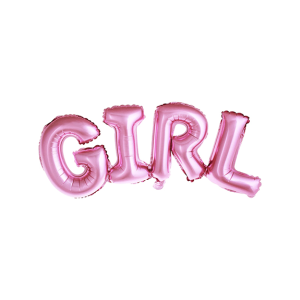 Ballon Schriftzug GIRL pink