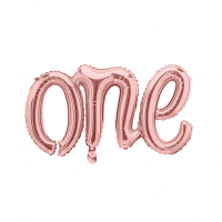 Folienballon - Schriftzug one rosegold - 66 cm / Luft