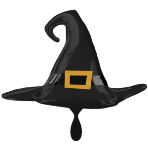 Folienballon - Figur Witch Hut Satin Black - XXL - 99 cm...