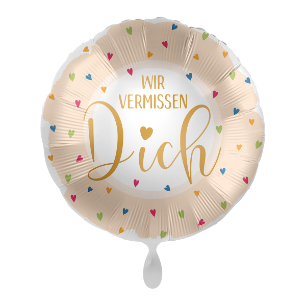 Folienballon - Motiv Wir vermissen Dich - S - 45 cm /...
