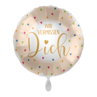 Folienballon - Motiv Wir vermissen Dich - S - 45 cm / 0,03 m³
