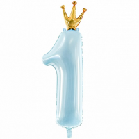 Folienballon - Zahl 1 Prince - XL - 66 cm / 0,06 m³