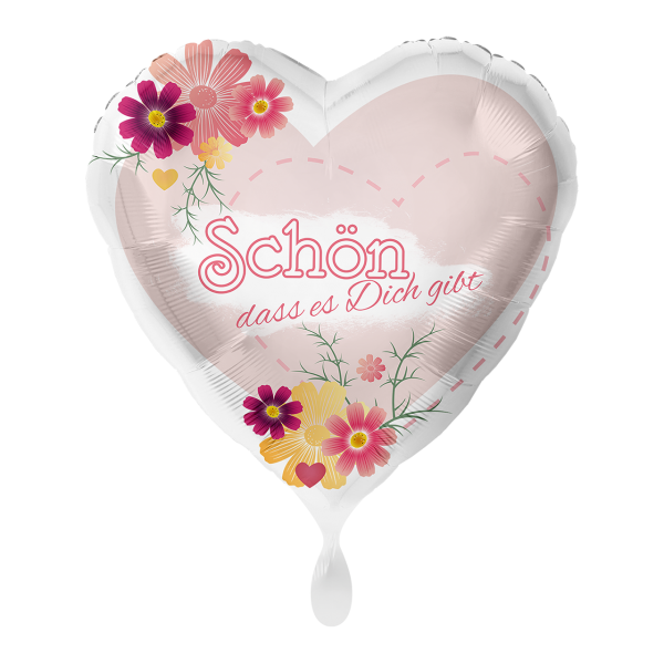 Folienballon - Motiv Schön das es Dich gibt - S - 43 cm / 0,02 m³