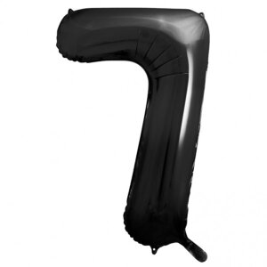 Folienballon - Zahl 7 Schwarz - XXXL - 102 cm / 0,10 m&sup3;