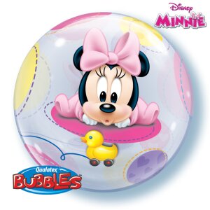 Single Bubble Ballon - Motiv Baby Minnie Maus - XL - 56...