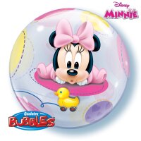 Single Bubble Ballon - Motiv Baby Minnie Maus - XL - 56 cm / 0,04 m³
