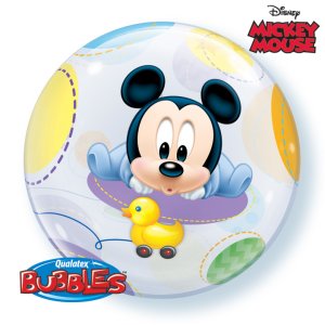 Ballon Baby Mickey Maus - XL/Stretchfolie/Single Bubble -...