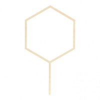 Cake Topper Holz Hexagon