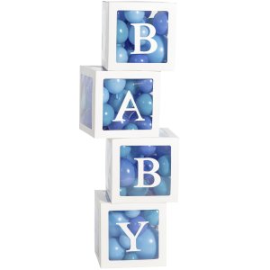 Dekoboxen-Set BABY wei&szlig; - L/4 x 30x30x30cm