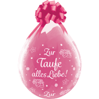 Verpackungsballon Zur Taufe alles Liebe - Ø 45cm/Latex