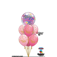 Ballonstrauß Pink ‘N’ Gold Birthday Fun
