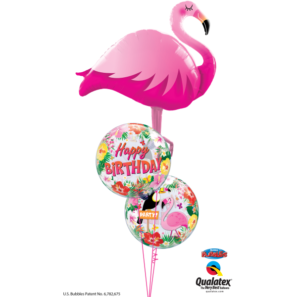 Ballonstrau&szlig; Flamingo Birthday Bash