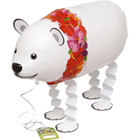 Folienballon - Airwalker Eisbär Hawaikette - XL - 70 cm / 0,06 m³