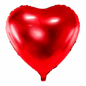 Folienballon Herz Rot - XL - 61 cm/0,06 m³