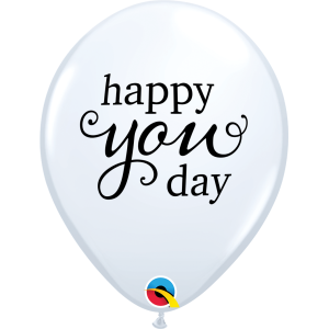 Latexballon - Motiv Simply Happy You Day weiß - S -...