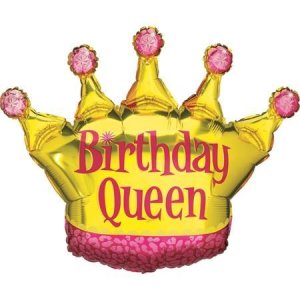 Ballon Birthday Queen - XXL/Folie - 91cm /0,09m³