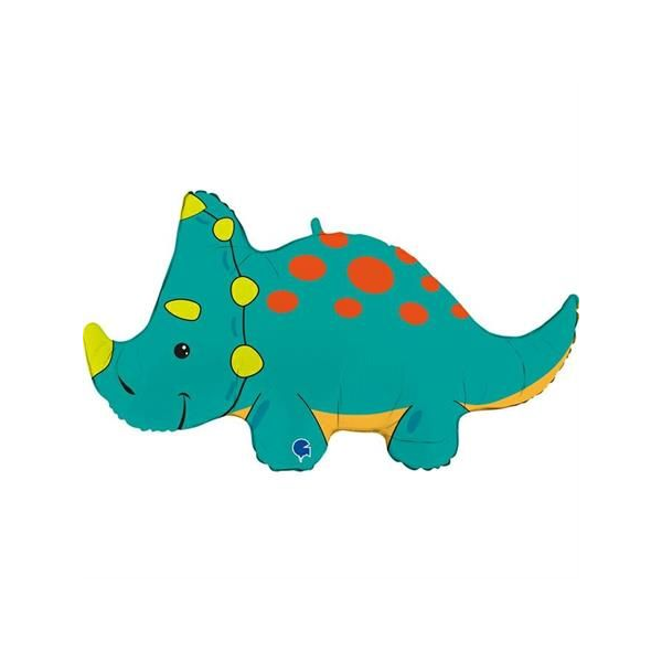 Folienballon - Figur Triceratops - XXL - 91 cm / 0,09...