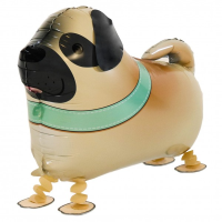 Folienballon - Airwalker Hund Mops II - S - 59 cm / 0,03 m³