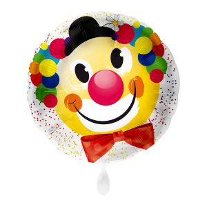 Folienballon - Motiv Fröhlicher Clown - S - 45 cm /...
