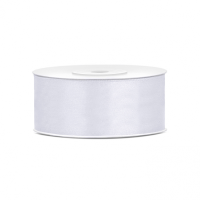 Geschenkband - Satin 25 mm Weiss