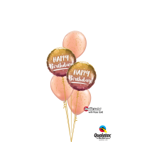 Folienballon - Motiv Birthday Gold & Rose Gold Ombre - S - 45cm/0,02m³