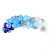 Ballongirlande-Set Shiny Blue DIY - 2m/Latex