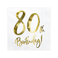 Servietten Trend 80th Birthday 33x33cm