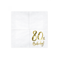 Servietten Trend 80th Birthday 33x33cm