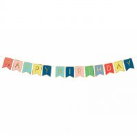 Wimpelgirlande - Happy Birthday bunt -1,75m x 15cm