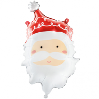 Folienballon - Figur Santa-Kopf - L - 60cm/0,03m³