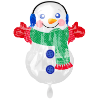 Folienballon Adorable Snowman - XXL - 53cm/0,03m³