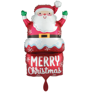 Folienballon - Figur Santa in Chimney - XXL - 76 cm /...