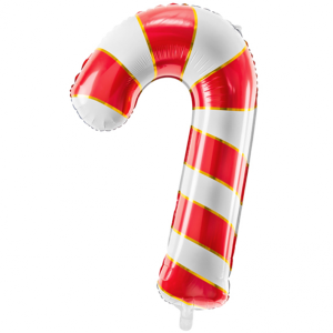 Folienballon - Figur Zuckerstange rot - XXL - 86 cm /...