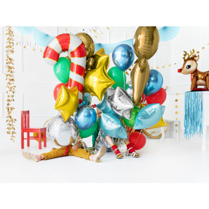 Folienballon - Figur Zuckerstange rot - XXL - 86 cm /...