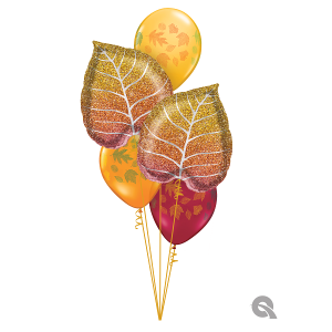 Folienballon - Figur Herbstblatt - S - 53 cm / 0,03 m³